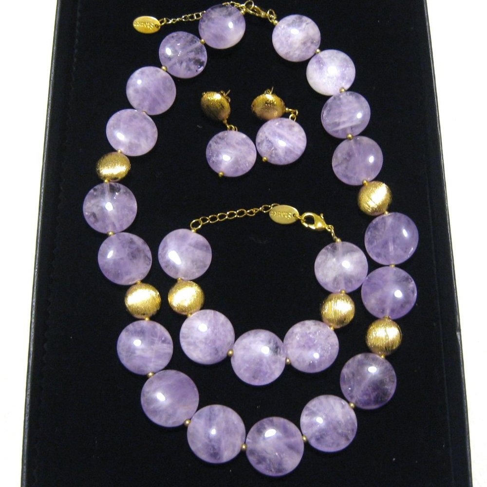 STAUER AMETHYST JEWELRY SET